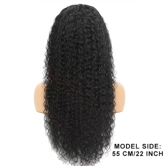 20” 180% 360 Frontal Deep Wave Human Hair Curly Pre Plucked Wig with Baby Hair - Picture 3 of 9